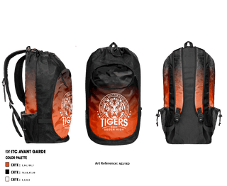 Gear Bag, Ogden Tigers, Cross Country, Teamtime, Team time, sublimation, custom sports apparel, team uniforms, spirit wear, spiritwear, sports uniforms, custom shirts, team store, custom team store, fundraiser sports, apparel fundraiser