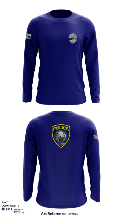 El Portal Police Department 22323429 Long Sleeve Performance Shirt - 4