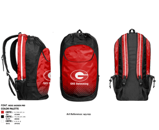 Gear Bag, GHS Swimming, Swimming, Teamtime, Team time, sublimation, custom sports apparel, team uniforms, spirit wear, spiritwear, sports uniforms, custom shirts, team store, custom team store, fundraiser sports, apparel fundraiser