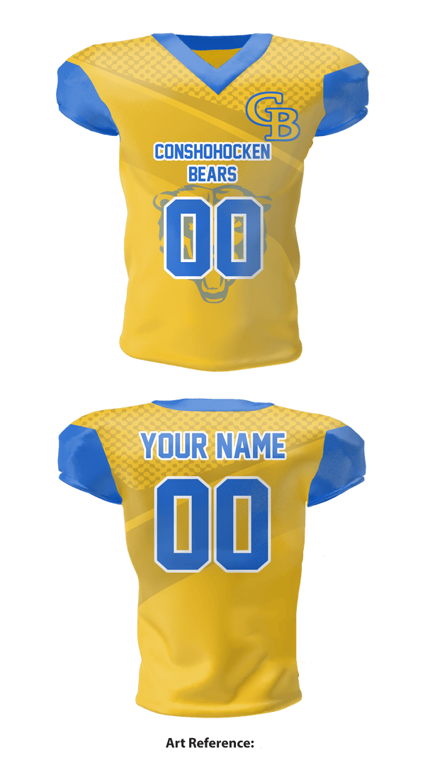 Football Jersey, Conshohocken Youth Football, Football, Teamtime, Team time, sublimation, custom sports apparel, team uniforms, spirit wear, spiritwear, sports uniforms, custom shirts, team store, custom team store, fundraiser sports, apparel fundraiser