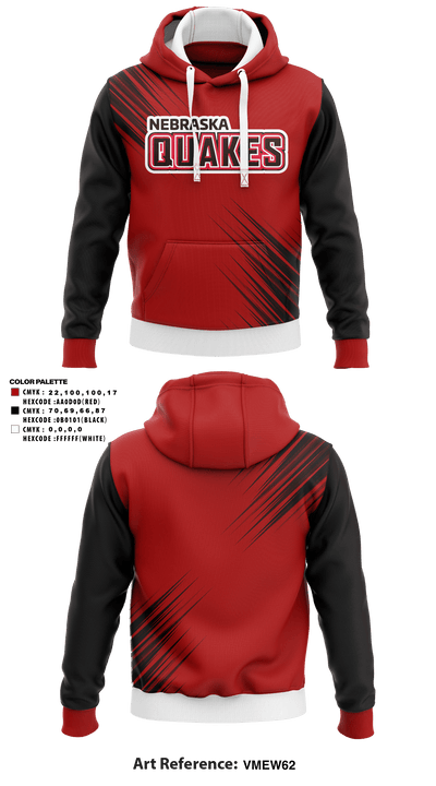 Nebraska Quakes Softball 3496061 Hoodie - 1