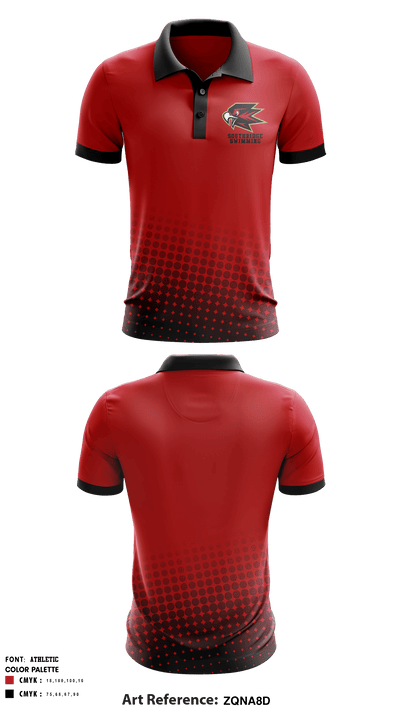 Southridge High School Swimming 25068212 Short Sleeve Performance Polo - 1