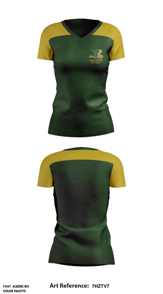 Women's Short Sleeve Vneck Shirt, Rogue River Senior High School Softball, Softball, Teamtime, Team time, sublimation, custom sports apparel, team uniforms, spirit wear, spiritwear, sports uniforms, custom shirts, team store, custom team store, fundraiser sports, apparel fundraiser