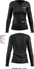 Tazk9 79601909 Women's Long Sleeve V-neck Shirt - 1