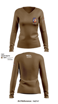 732nd 5-113 FA B Battery MST 32586905 Women's Long Sleeve V-neck Shirt - 2
