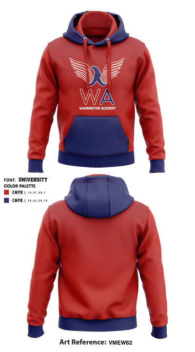Washington Academy Wrestling 3063553 Hoodie - 1