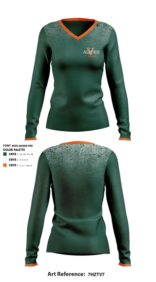 Women's Long Sleeve Vneck Shirt, Lincoln High School Dance, School Spirit Store, Teamtime, Team time, sublimation, custom sports apparel, team uniforms, spirit wear, spiritwear, sports uniforms, custom shirts, team store, custom team store, fundraiser sports, apparel fundraiser