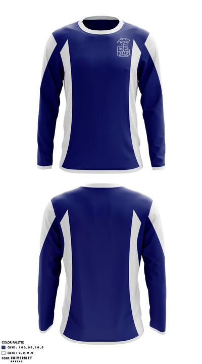 C E King High School Cheer 73392903 Long Sleeve Performance Shirt - 1
