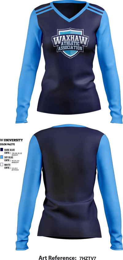 Waxhaw Athletic Association 47172506 Women's Long Sleeve V-neck Shirt - 1