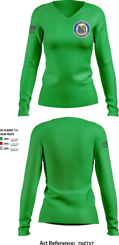 369th CBRN Co 54296679 Women's Long Sleeve V-neck Shirt - 1
