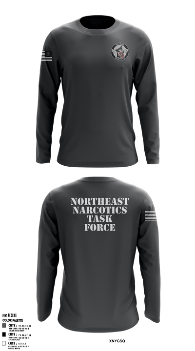 Northeast Narcotics Task Force 43091120 Long Sleeve Performance Shirt - 3