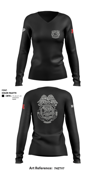 Women's Long Sleeve Vneck Shirt, , National Guard, Teamtime, Team time, sublimation, custom sports apparel, team uniforms, spirit wear, spiritwear, sports uniforms, custom shirts, team store, custom team store, fundraiser sports, apparel fundraiser