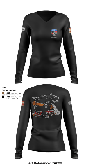 Women's Long Sleeve Vneck Shirt, , National Guard, Teamtime, Team time, sublimation, custom sports apparel, team uniforms, spirit wear, spiritwear, sports uniforms, custom shirts, team store, custom team store, fundraiser sports, apparel fundraiser