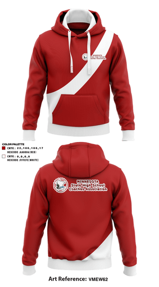 Hoodie, Minnesota State High School Coaches Association, Spirit Store, Teamtime, Team time, sublimation, custom sports apparel, team uniforms, spirit wear, spiritwear, sports uniforms, custom shirts, team store, custom team store, fundraiser sports, apparel fundraiser
