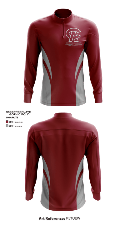 Coastal Alabama Community College Volleyball 60347346 Quarter Zip Jacket - 1