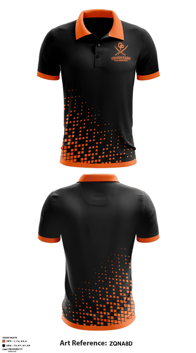 Orange Park High School Swimming 56193581 Short Sleeve Performance Polo - 2