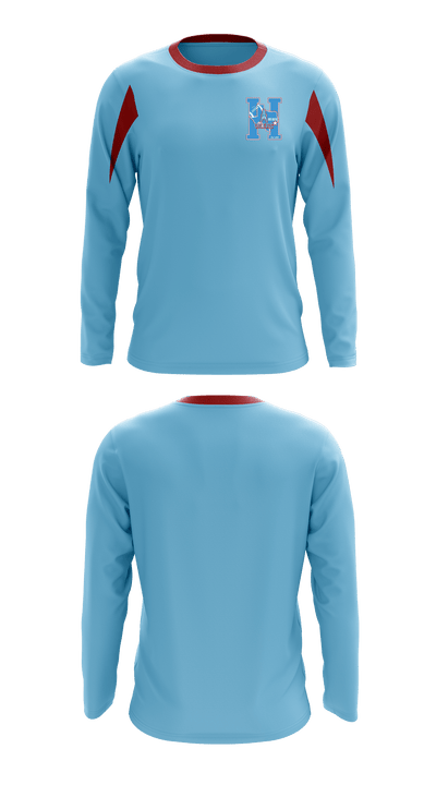North Houston Oilers Youth Football 95355392 Long Sleeve Rash Guard Shirt - 1