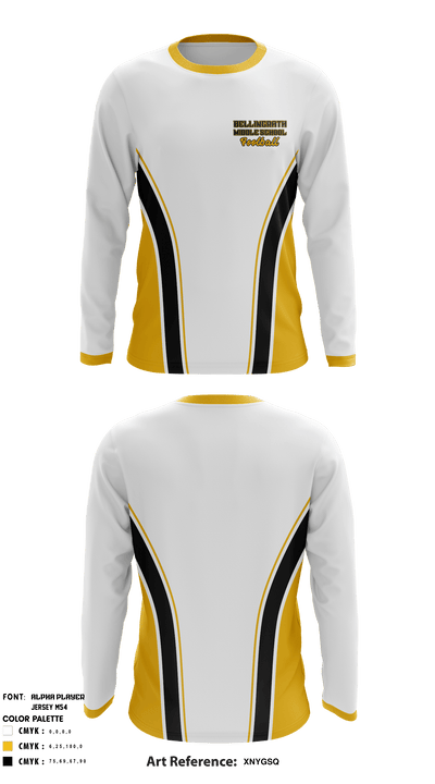 Bellingrath Middle School Football 75915550 Long Sleeve Performance Shirt - 1