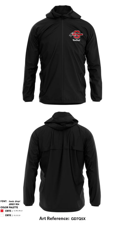 Souderton Braves Youth Football Association 55667427 Windbreaker - 4