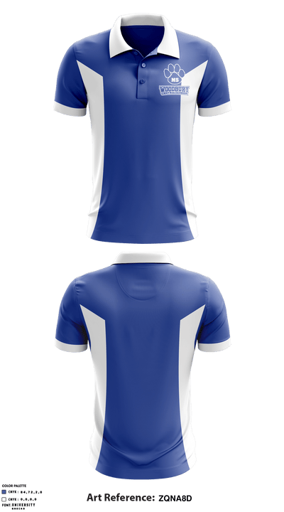 Woodbury Central Middle School Cheer 91819098 Short Sleeve Performance Polo - 1