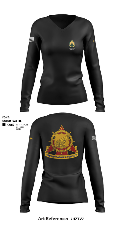 2nd Battalion, 515th RTI 62256009 Women's Long Sleeve V-neck Shirt - 1