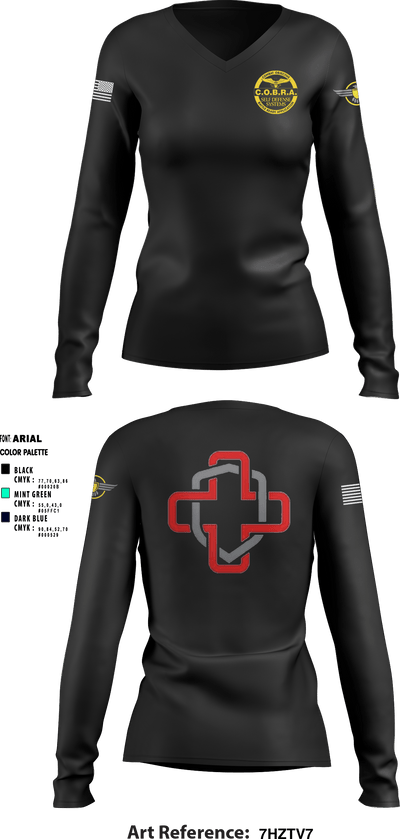 Border State Security 76482364 Women's Long Sleeve V-neck Shirt - 1