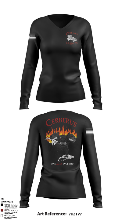 C 5-5 ADA 37814400 Women's Long Sleeve V-neck Shirt - 1