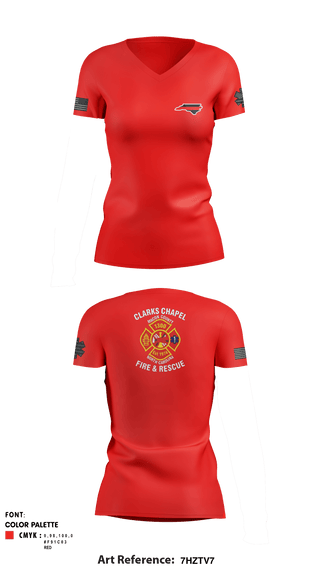 Women's Short Sleeve Vneck Shirt, Clarks Chapel Fire & Rescue, Fire Department, Teamtime, Team time, sublimation, custom sports apparel, team uniforms, spirit wear, spiritwear, sports uniforms, custom shirts, team store, custom team store, fundraiser sports, apparel fundraiser