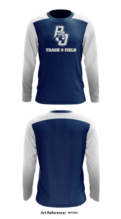 Philipsburg-Osceola Track & Field 92231336 Long Sleeve Performance Shirt - 1