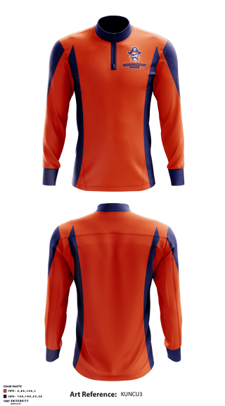 Quarter Zip Jacket, Orange Coast College Cheer, , Teamtime, Team time, sublimation, custom sports apparel, team uniforms, spirit wear, spiritwear, sports uniforms, custom shirts, team store, custom team store, fundraiser sports, apparel fundraiser