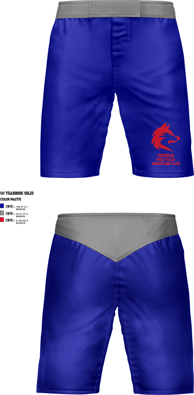 Chisholm Wolf Pack Wrestling Club 24490312 Fight Shorts - 1
