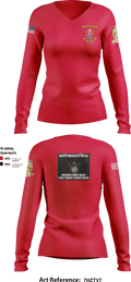 1st Battalion 5th Marines , Grim Reapers 61924302 Women's Long Sleeve V-neck Shirt - 3