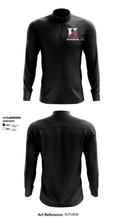 Hingham High School 58951537 Quarter Zip Jacket - 4