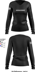 Assassins 84350984 Women's Long Sleeve V-neck Shirt - 1