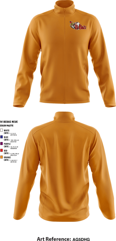 B Buzz Baseball League 70409945 Fleece Jacket - 6