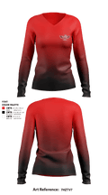 Renton Redhawks 34124165 Women's Long Sleeve V-neck Shirt - 3