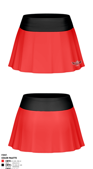 Skort, Renton Redhawks, Tennis, Teamtime, Team time, sublimation, custom sports apparel, team uniforms, spirit wear, spiritwear, sports uniforms, custom shirts, team store, custom team store, fundraiser sports, apparel fundraiser