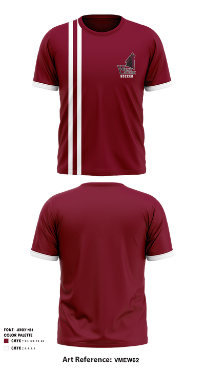 West Creek High School Soccer 78596908 Short Sleeve Performance Shirt - 1