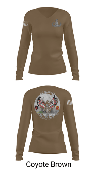 Women's Long Sleeve Vneck Shirt, , Army, Teamtime, Team time, sublimation, custom sports apparel, team uniforms, spirit wear, spiritwear, sports uniforms, custom shirts, team store, custom team store, fundraiser sports, apparel fundraiser