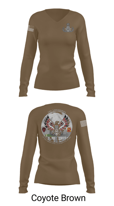 707th OD CO (EOD) 59109694 Women's Long Sleeve V-neck Shirt - 22