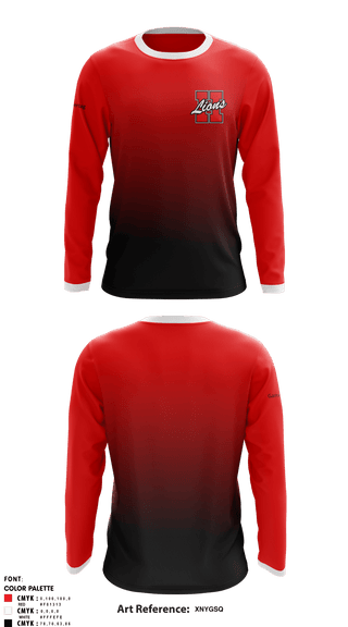 Long Sleeve Performance Shirt, Howe Lions, E-Sports, Teamtime, Team time, sublimation, custom sports apparel, team uniforms, spirit wear, spiritwear, sports uniforms, custom shirts, team store, custom team store, fundraiser sports, apparel fundraiser
