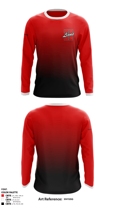 Howe Lions 84035726 Long Sleeve Performance Shirt - 1