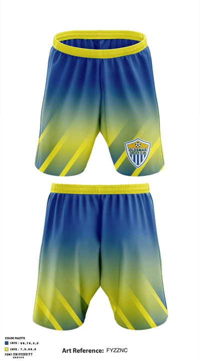 Oldsmar Soccer Club 3597339 Mens Soccer Shorts - 1