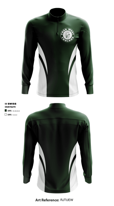 Wauwatosa West High School Swimming 41033692 Quarter Zip Jacket - 1