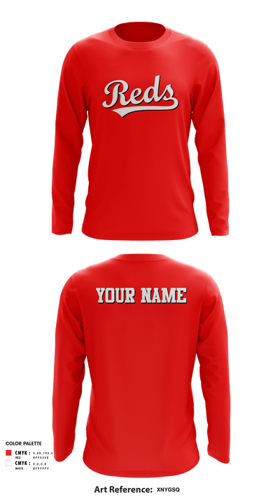 Chesapeake Reds 39590846 Long Sleeve Performance Shirt - 1