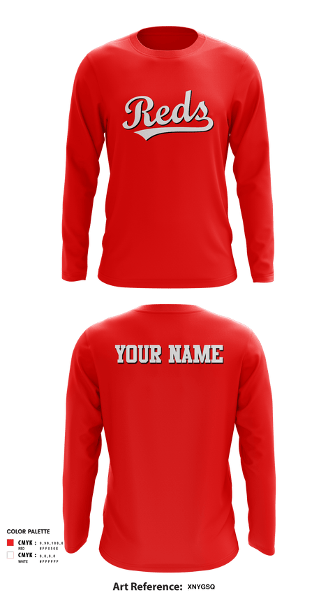 Long Sleeve Performance Shirt, Chesapeake Reds, Baseball, Teamtime, Team time, sublimation, custom sports apparel, team uniforms, spirit wear, spiritwear, sports uniforms, custom shirts, team store, custom team store, fundraiser sports, apparel fundraiser