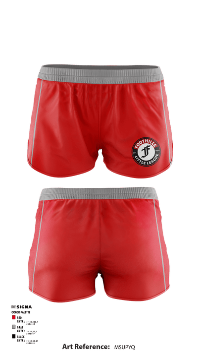 Calgary Foothills Little League 65986473 Women's Shorts - 1