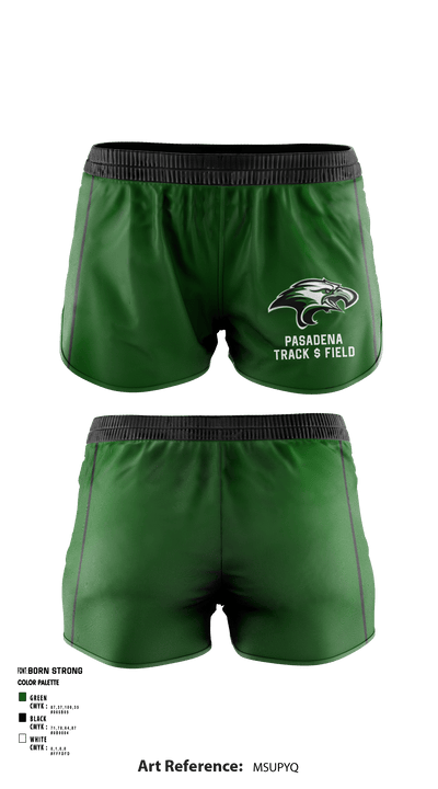 Pasadena High School Track 98345683 Women's Shorts - 1
