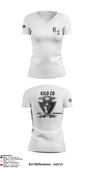 Kilo 3/7 4958967 Women's Short Sleeve V-neck Shirt - 2