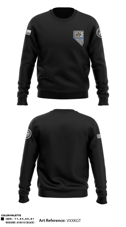 Crew Neck Sweatshirt, , Police, Teamtime, Team time, sublimation, custom sports apparel, team uniforms, spirit wear, spiritwear, sports uniforms, custom shirts, team store, custom team store, fundraiser sports, apparel fundraiser